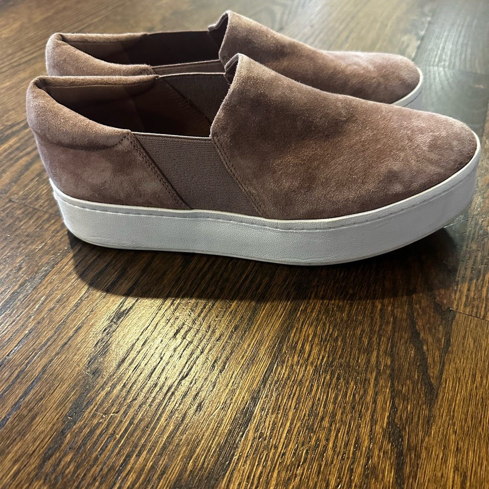 Pink Suede Vince Slip-On Sneakers